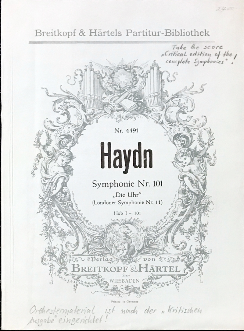 ハイドン 交響曲 第101番 時計